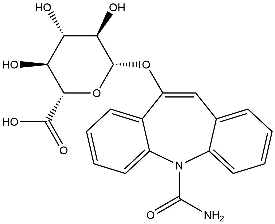 β-D-Glucopyranosiduronic acid, 5-(aminocarbonyl)-5H-dibenz[b,f]azepin-10-yl Structure