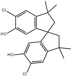 1,1'-Spirobi[1H-indene]-6,6'-diol, 5,5'-dichloro-2,2',3,3'-tetrahydro-3,3,3',3'-tetramethyl- Structure