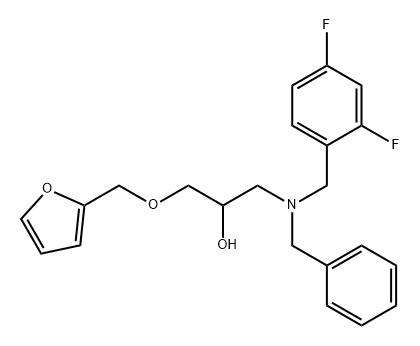 2-Propanol, 1-[[(2,4-difluorophenyl)methyl](phenylmethyl)amino]-3-(2-furanylmethoxy)- Structure