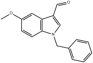 1H-Indole-3-carboxaldehyde, 5-methoxy-1-(phenylmethyl)- Structure