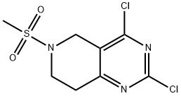 Pyrido[4,3-d]pyrimidine, 2,4-dichloro-5,6,7,8-tetrahydro-6-(methylsulfonyl)- Structure