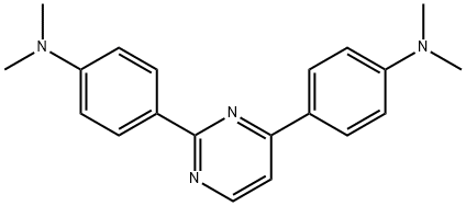 Benzenamine, 4,4'-(2,4-pyrimidinediyl)bis[N,N-dimethyl- 구조식 이미지