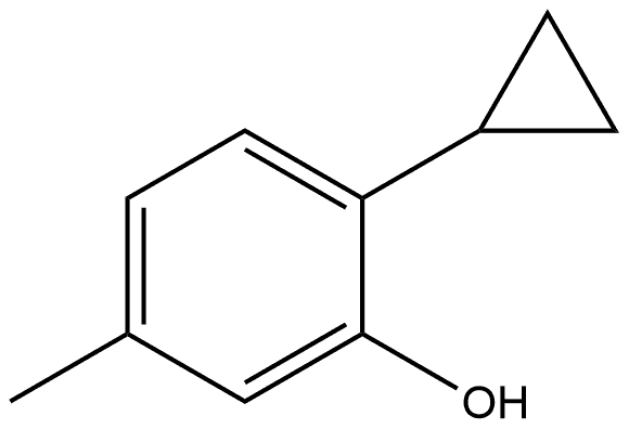 2-Cyclopropyl-5-methylphenol 구조식 이미지