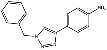 Benzenamine, 4-[1-(phenylmethyl)-1H-1,2,3-triazol-4-yl]- Structure