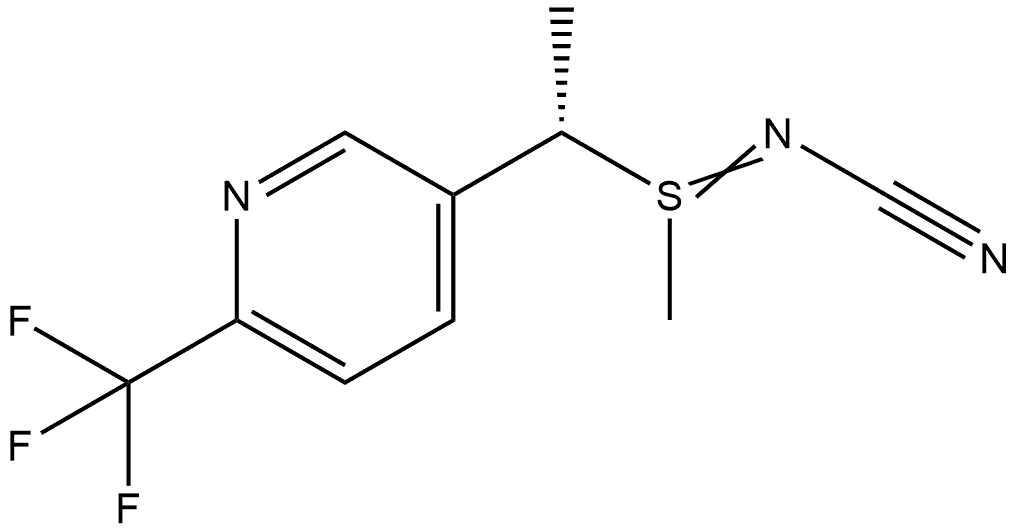 Cyanamide, N-[(R)-methyl[(1S)-1-[6-(trifluoromethyl)-3-pyridinyl]ethyl]-λ4-sulfanylidene]- Structure