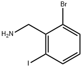 Benzenemethanamine, 2-bromo-6-iodo- Structure