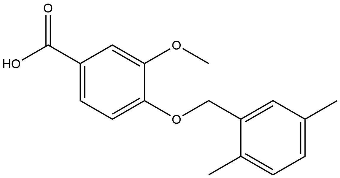 4-[(2,5-Dimethylphenyl)methoxy]-3-methoxybenzoic acid Structure