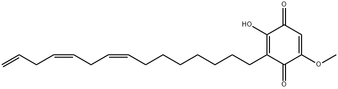 2-hydroxy-5-methoxy-3-[(8'Z,11'Z)-8',11',14'-pentadecatriene]-p-benzoquinone Structure