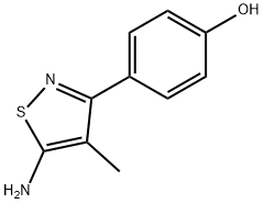 Phenol, 4-(5-amino-4-methyl-3-isothiazolyl)- Structure