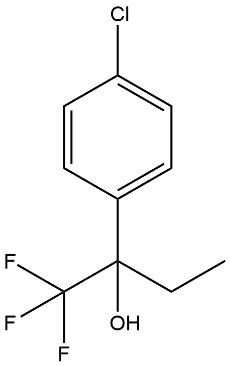 4-Chloro-α-ethyl-α-(trifluoromethyl)benzenemethanol Structure