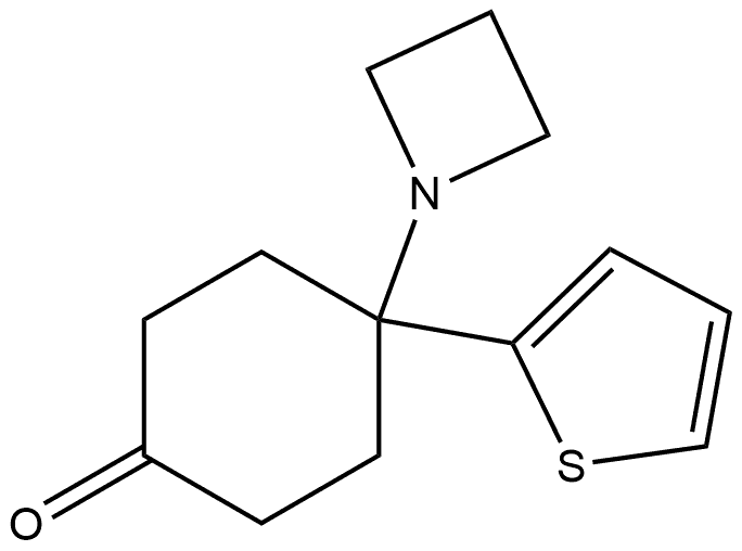 4-(azetidin-1-yl)-4-(thiophen-2-yl)cyclohexan-1-one Structure