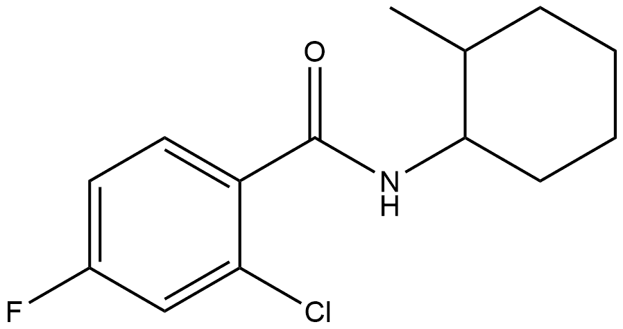 2-Chloro-4-fluoro-N-(2-methylcyclohexyl)benzamide Structure