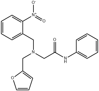 Acetamide, 2-[(2-furanylmethyl)[(2-nitrophenyl)methyl]amino]-N-phenyl- Structure