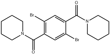 Methanone, 1,1'-(2,5-dibromo-1,4-phenylene)bis[1-(1-piperidinyl)- Structure