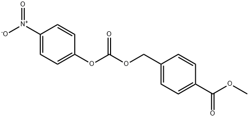 Benzoic acid, 4-[[[(4-nitrophenoxy)carbonyl]oxy]methyl]-, methyl ester 구조식 이미지