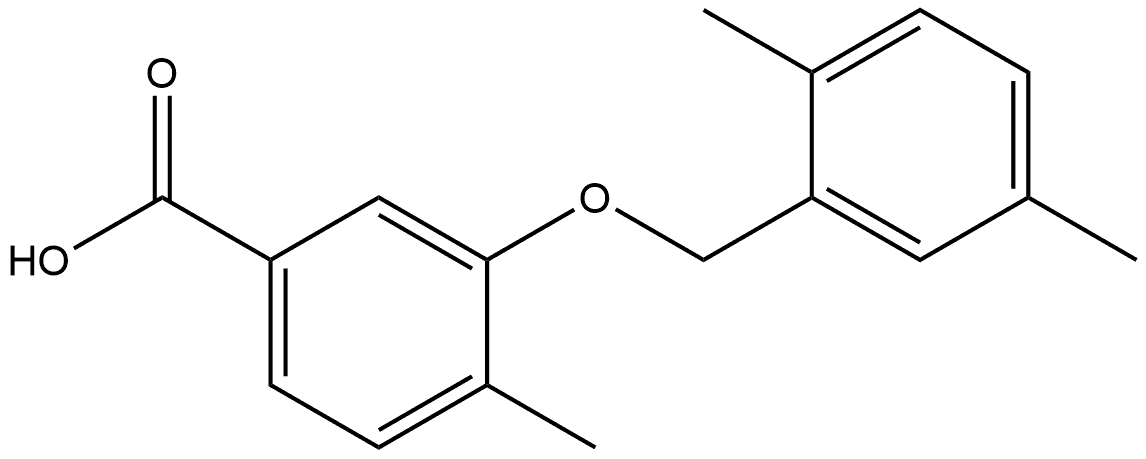 3-[(2,5-Dimethylphenyl)methoxy]-4-methylbenzoic acid Structure