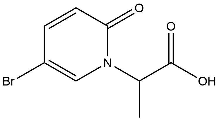 1(2H)-Pyridineacetic acid, 5-bromo-α-methyl-2-oxo- Structure