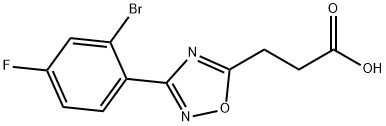 3-(2-Bromo-4-fluorophenyl)-1,2,4-oxadiazole-5-propanoic acid Structure