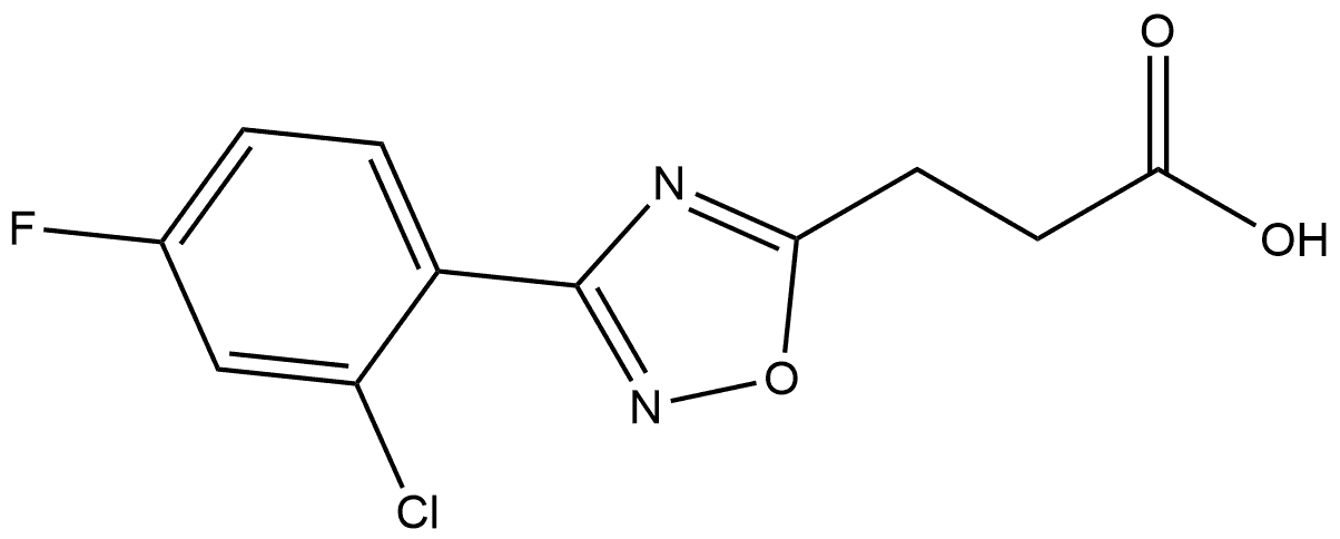 3-(2-Chloro-4-fluorophenyl)-1,2,4-oxadiazole-5-propanoic acid Structure