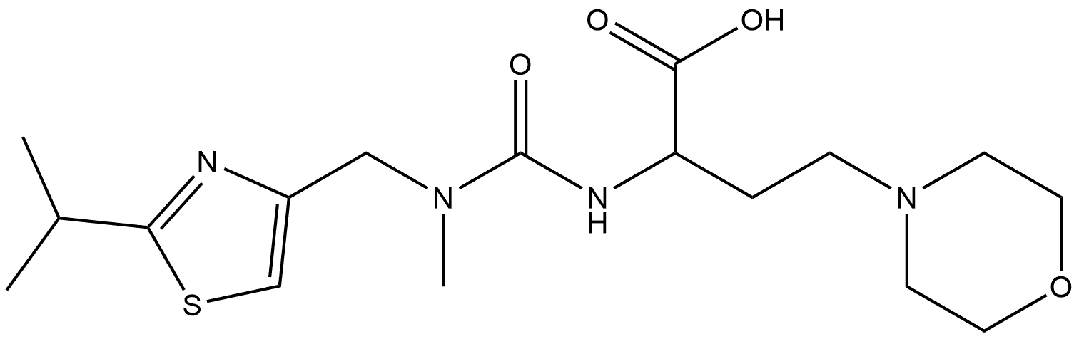 4-Morpholinebutanoic acid, α-[[[methyl[[2-(1-methylethyl)-4-thiazolyl]methyl]amino]carbonyl]amino]- Structure