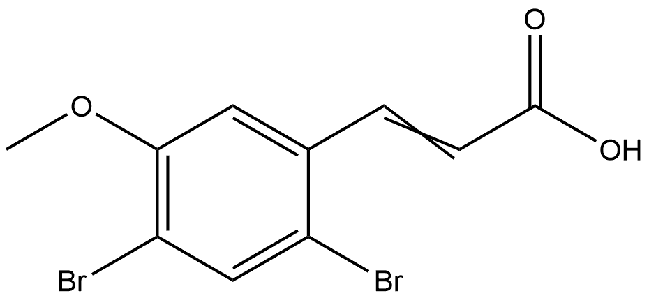 3-(2,4-Dibromo-5-methoxyphenyl)-2-propenoic acid Structure