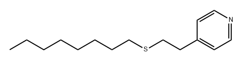 Pyridine, 4-[2-(octylthio)ethyl]- Structure