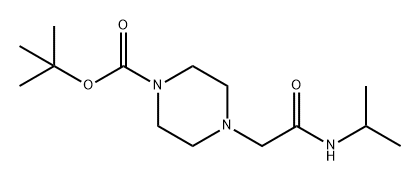 1-Piperazinecarboxylic acid, 4-[2-[(1-methylethyl)amino]-2-oxoethyl]-, 1,1-dimethylethyl ester Structure