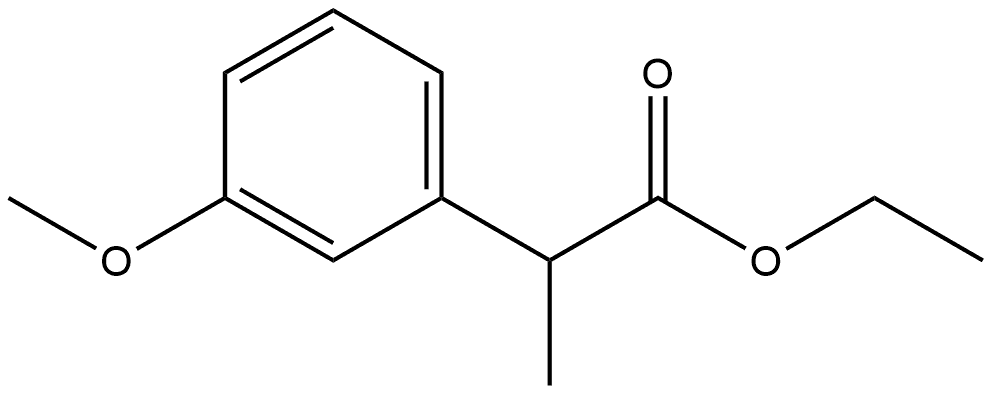 Benzeneacetic acid, 3-methoxy-α-methyl-, ethyl ester Structure