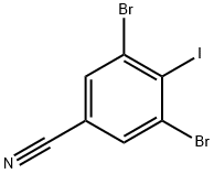 Benzonitrile, 3,5-dibromo-4-iodo- Structure