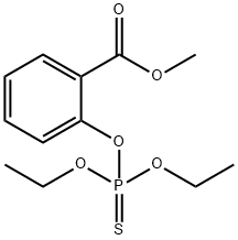 Benzoic acid, 2-[(diethoxyphosphinothioyl)oxy]-, methyl ester Structure