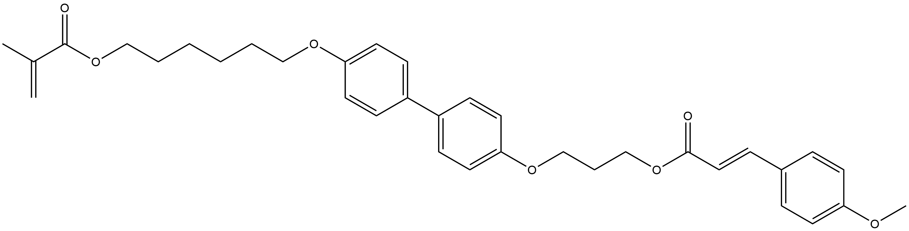 6-[[4′-[3-[[(2E)-3-(4-Methoxyphenyl)-1-oxo-2-propen-1-yl]oxy]propoxy][1,1′-biphenyl]-4-yl]oxy]hexyl 2-methyl-2-propenoate Structure