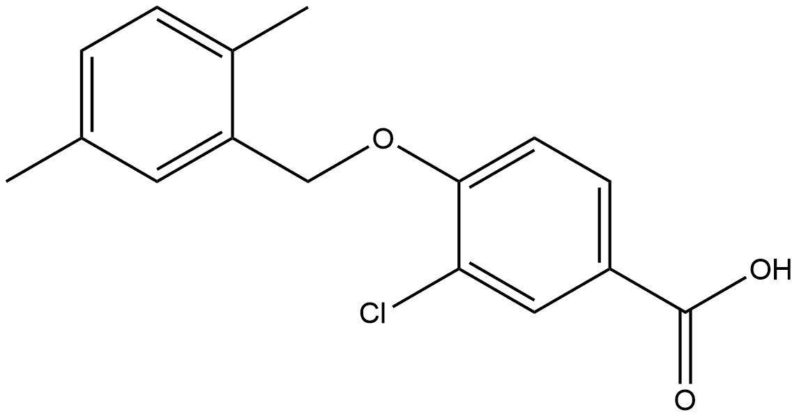 3-Chloro-4-[(2,5-dimethylphenyl)methoxy]benzoic acid Structure