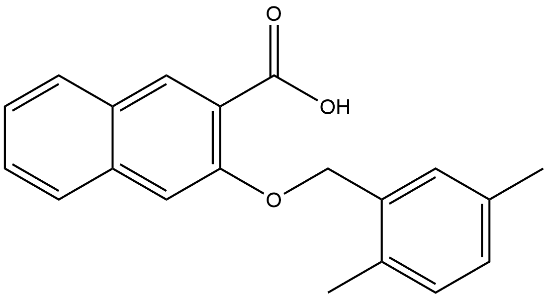 3-[(2,5-Dimethylphenyl)methoxy]-2-naphthalenecarboxylic acid Structure