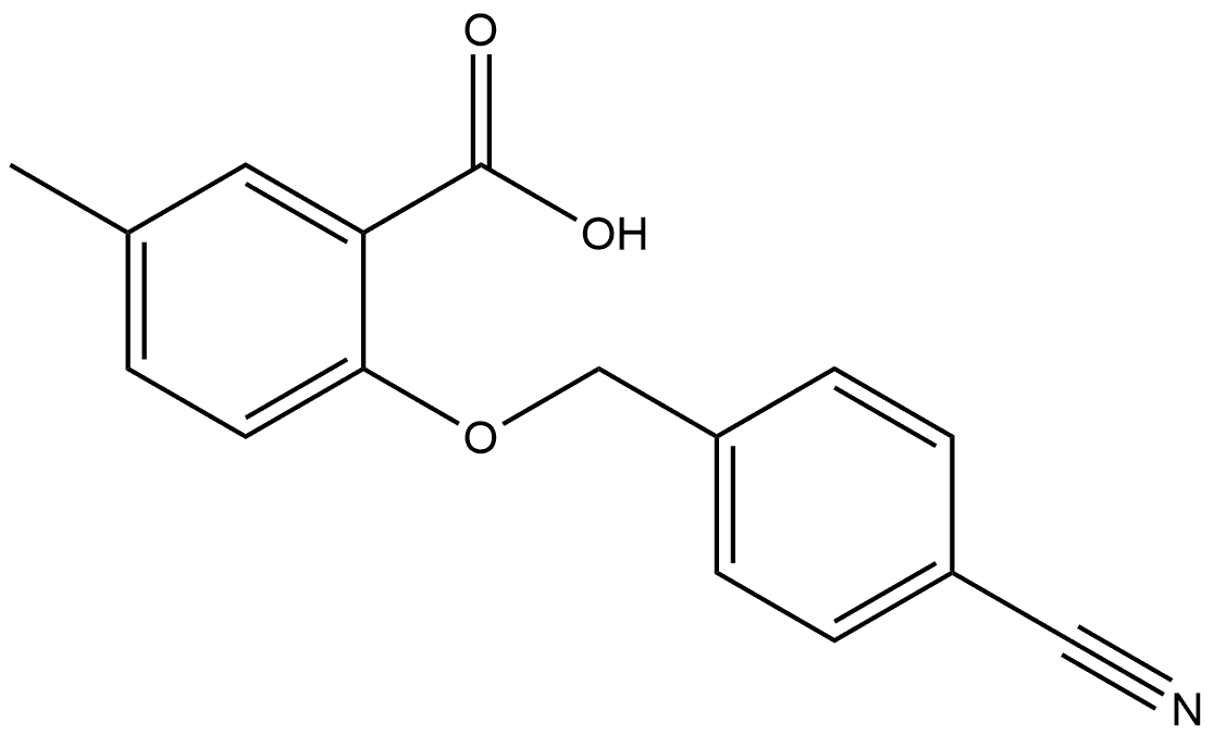 2-[(4-Cyanophenyl)methoxy]-5-methylbenzoic acid Structure