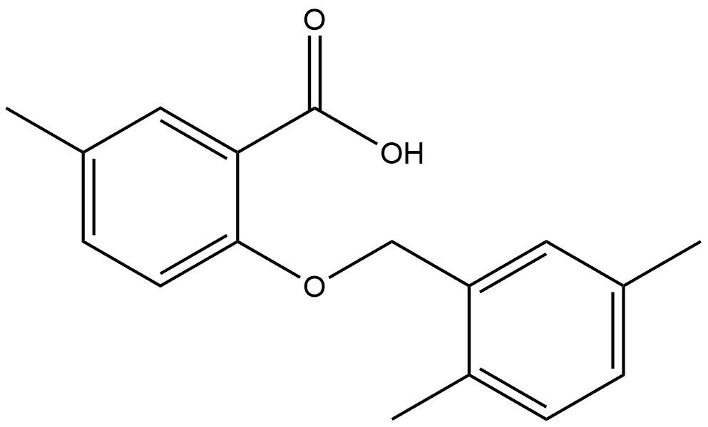 2-[(2,5-Dimethylphenyl)methoxy]-5-methylbenzoic acid Structure