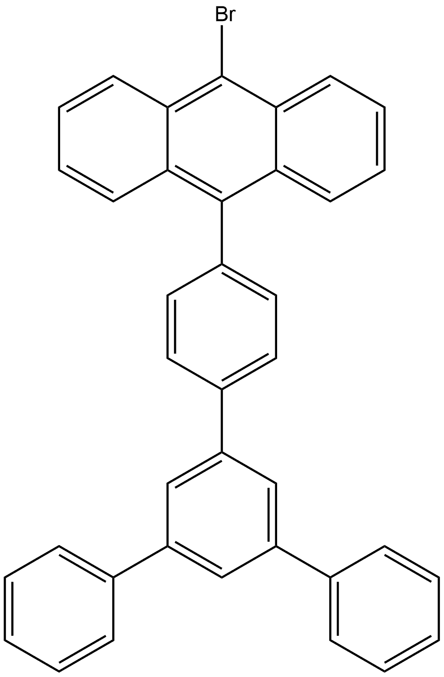 9-Bromo-10-(5′-phenyl[1,1′:3′,1′′-terphenyl]-4-yl)anthracene Structure