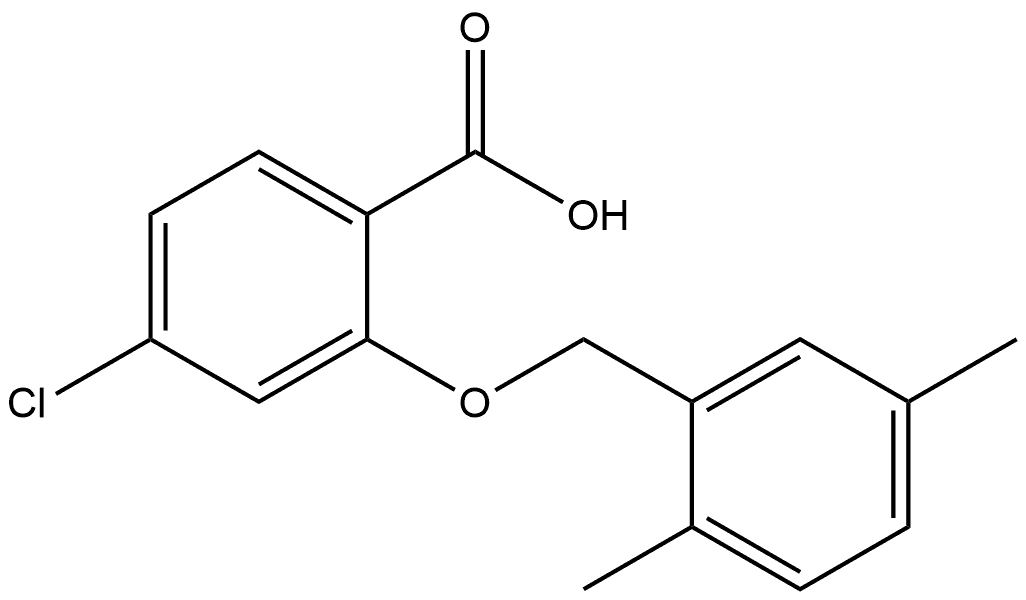 4-Chloro-2-[(2,5-dimethylphenyl)methoxy]benzoic acid Structure