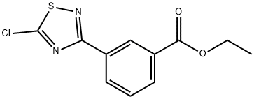 Benzoic acid, 3-?(5-?chloro-?1,?2,?4-?thiadiazol-?3-?yl)?-?, ethyl ester Structure