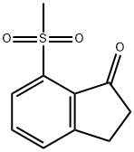 1H-Inden-1-one, 2,3-dihydro-7-(methylsulfonyl)- Structure