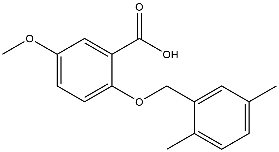 2-[(2,5-Dimethylphenyl)methoxy]-5-methoxybenzoic acid Structure