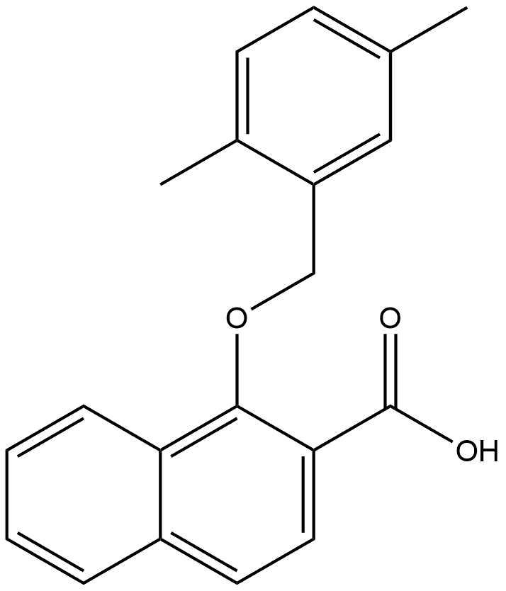 1-[(2,5-Dimethylphenyl)methoxy]-2-naphthalenecarboxylic acid Structure