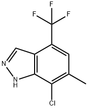 1H-?Indazole, 7-?chloro-?6-?methyl-?4-?(trifluoromethyl)?- Structure