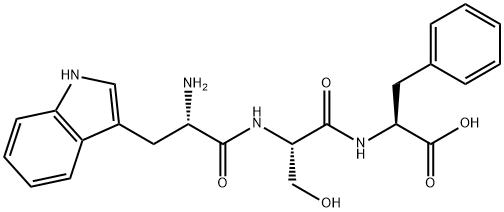 (S)-2-((S)-2-((S)-2-Amino-3-(1H-indol-3-yl)propanamido)-3-hydroxypropanamido)-3-phenylpropanoic acid 구조식 이미지