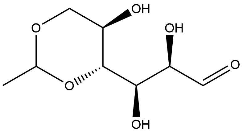 D-Glucose, 4,6-O-(1R)-ethylidene- Structure