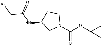 1-Pyrrolidinecarboxylic acid, 3-[(2-bromoacetyl)amino]-, 1,1-dimethylethyl ester, (3S)- Structure