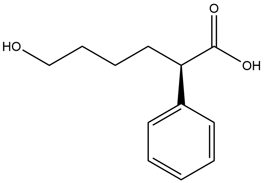 Benzeneacetic acid, α-(4-hydroxybutyl)-, (αR)- Structure