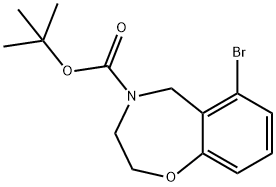 1,1-Dimethylethyl 6-bromo-2,3-dihydro-1,4-benzoxazepine-4(5H)-carboxylate Structure