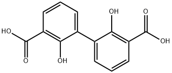 [1,1'-Biphenyl]-3,3'-dicarboxylic acid, 2,2'-dihydroxy- 구조식 이미지