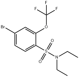 4-Bromo-N,N-diethyl-2-(trifluoromethoxy)benzenesulfonamide Structure