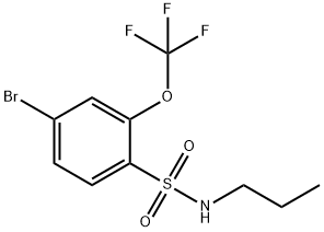 4-Bromo-N-propyl-2-(trifluoromethoxy)benzenesulfonamide Structure